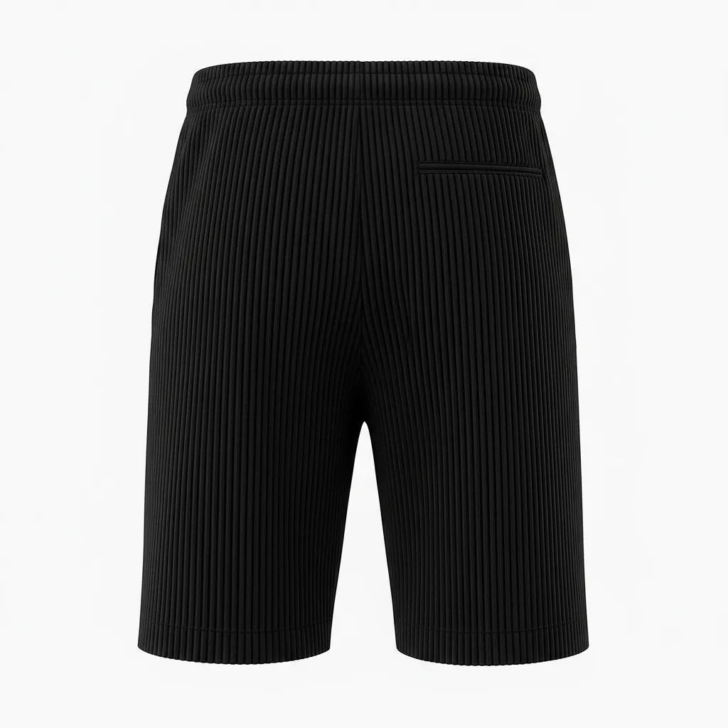 Pleated Drawstring Shorts