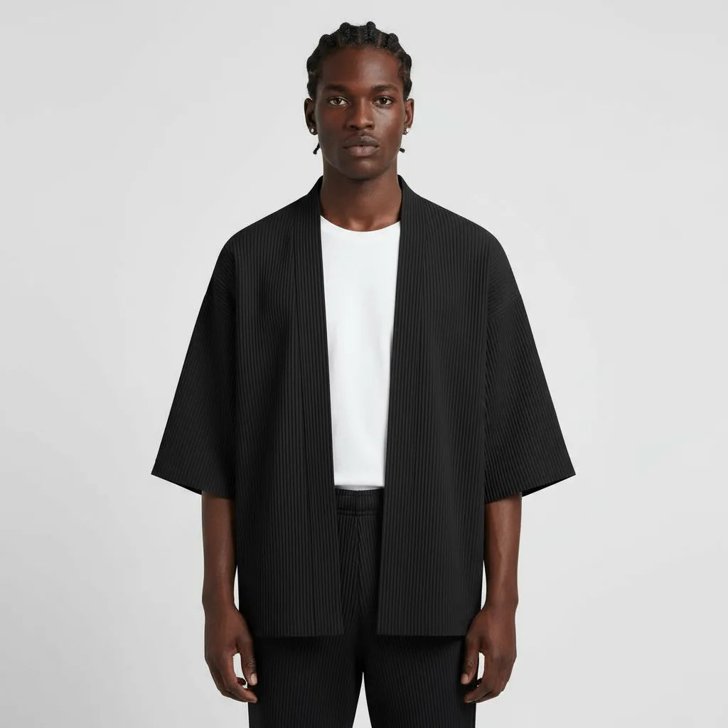 Pleated Short Sleeve Noragi