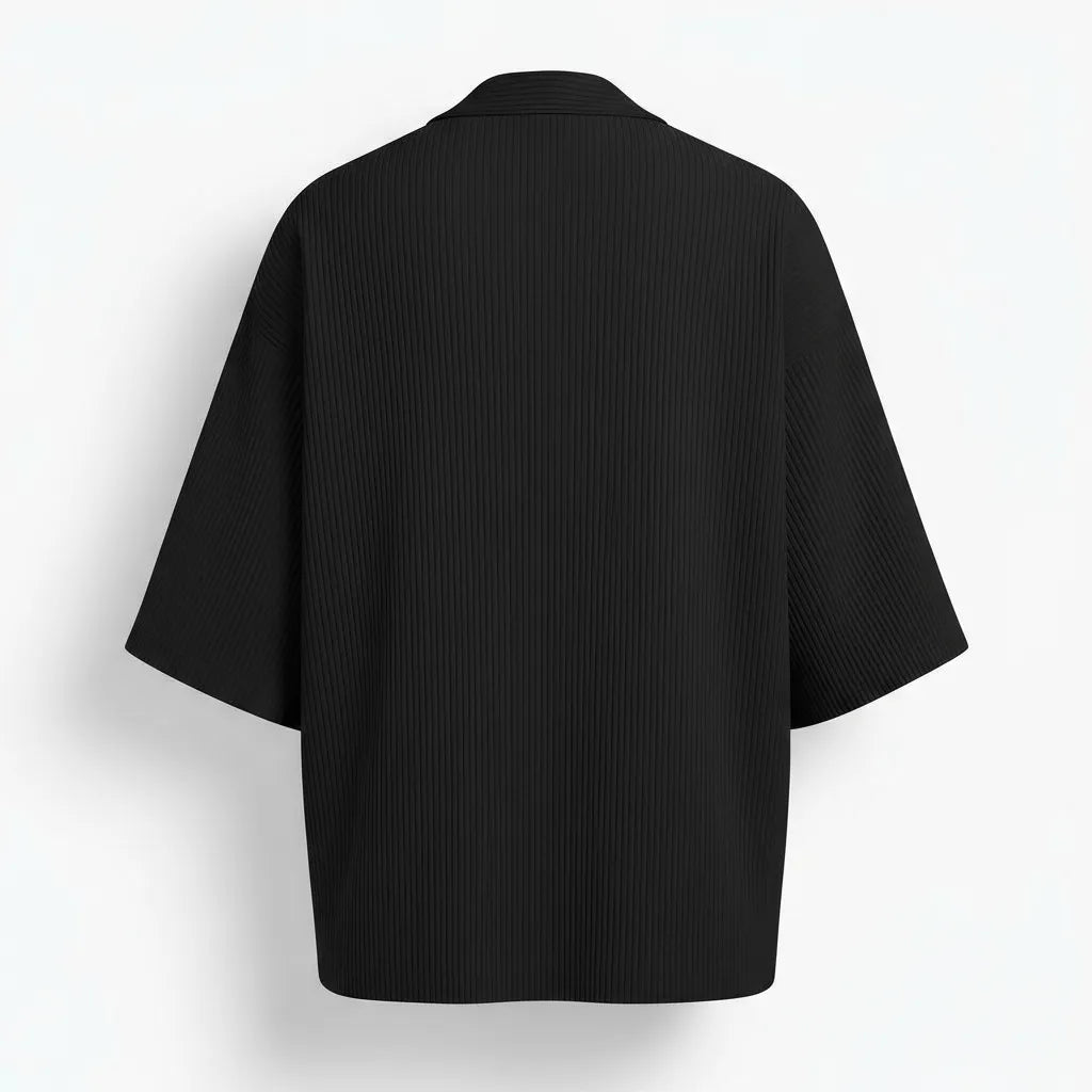 Pleated Short Sleeve Noragi