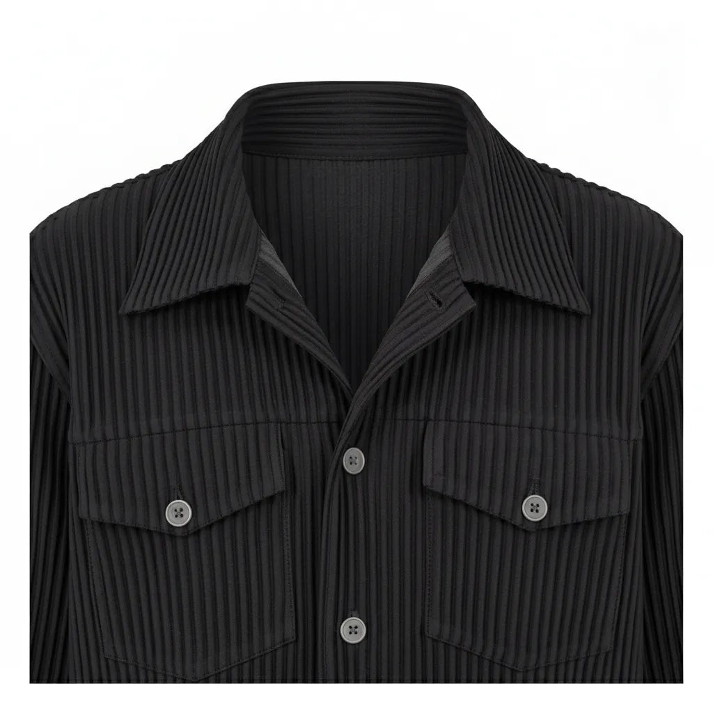 Pleated Trucker Jacket