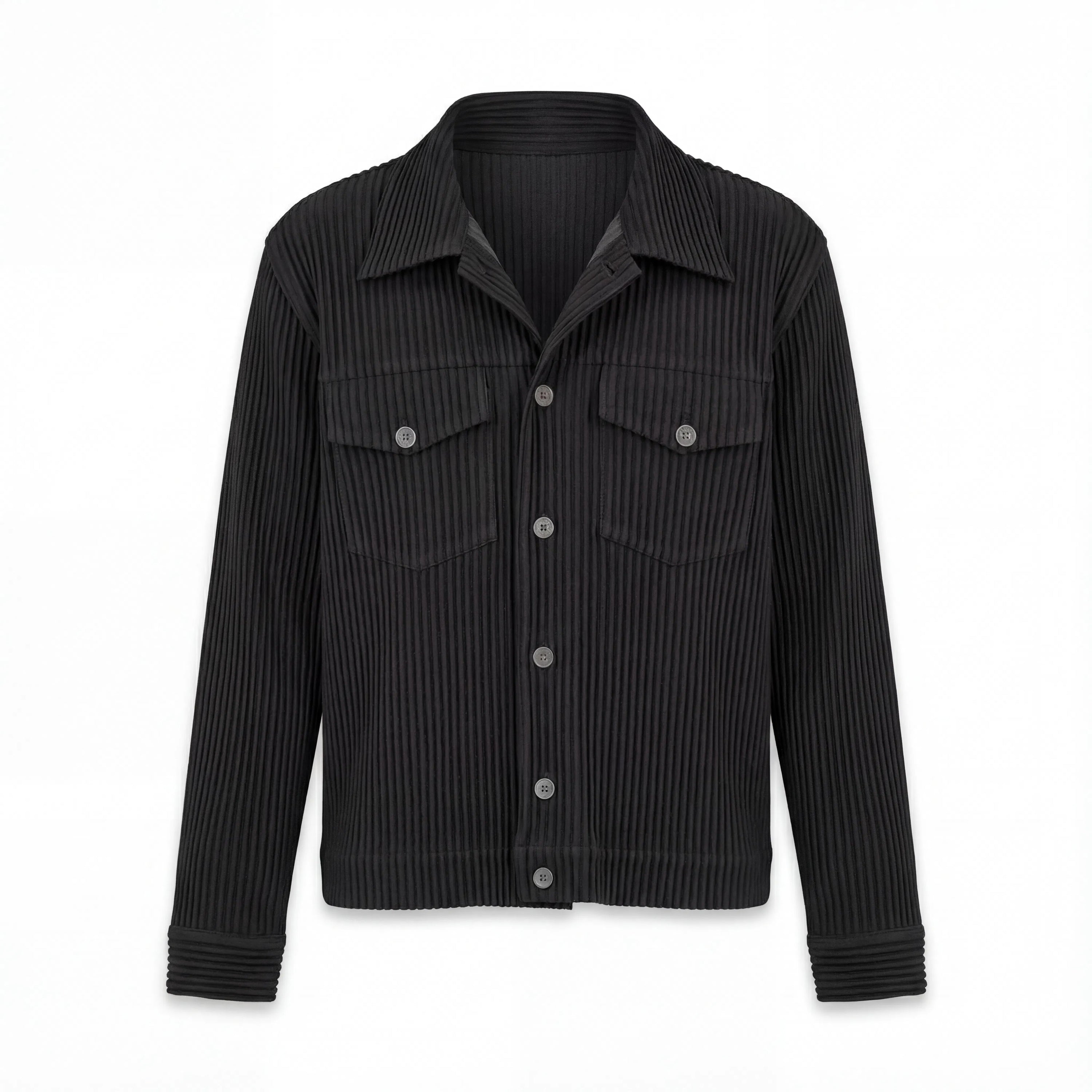 Pleated Trucker Jacket