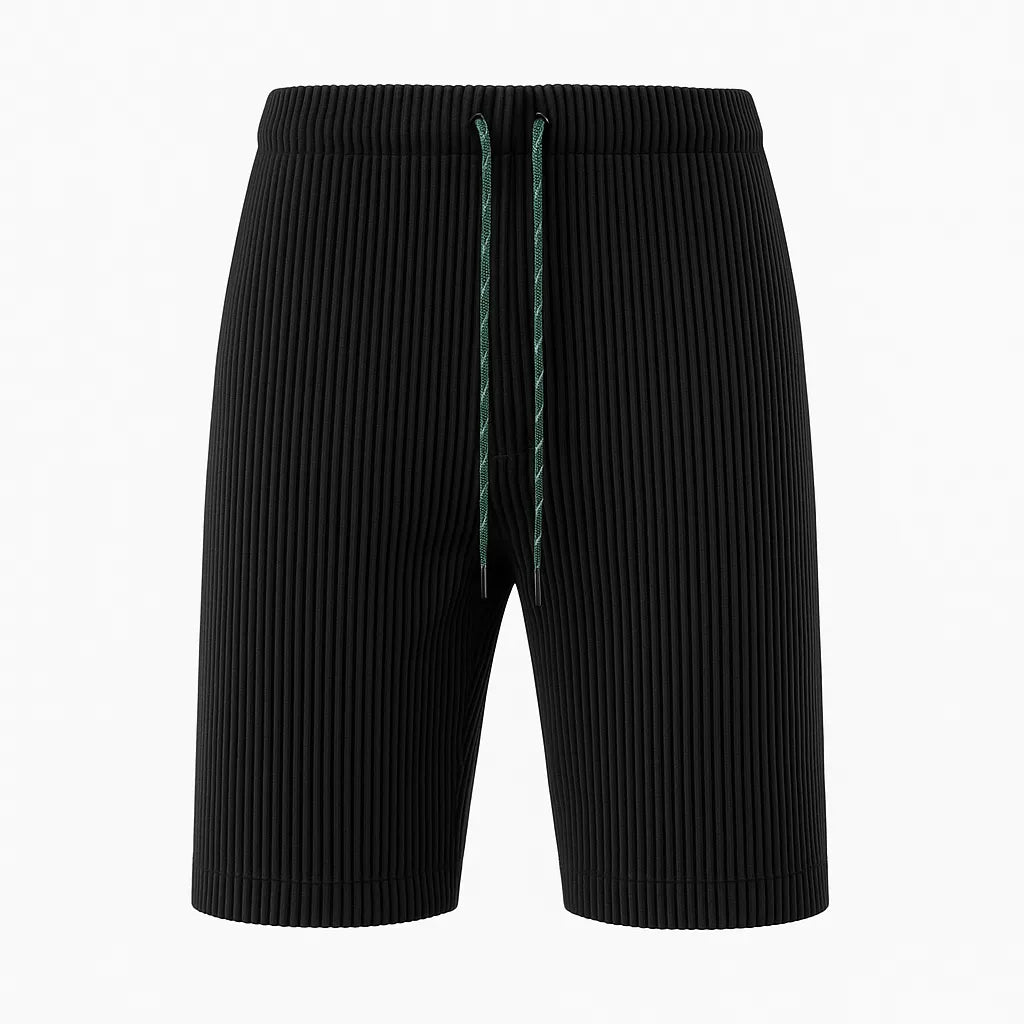Pleated Drawstring Shorts