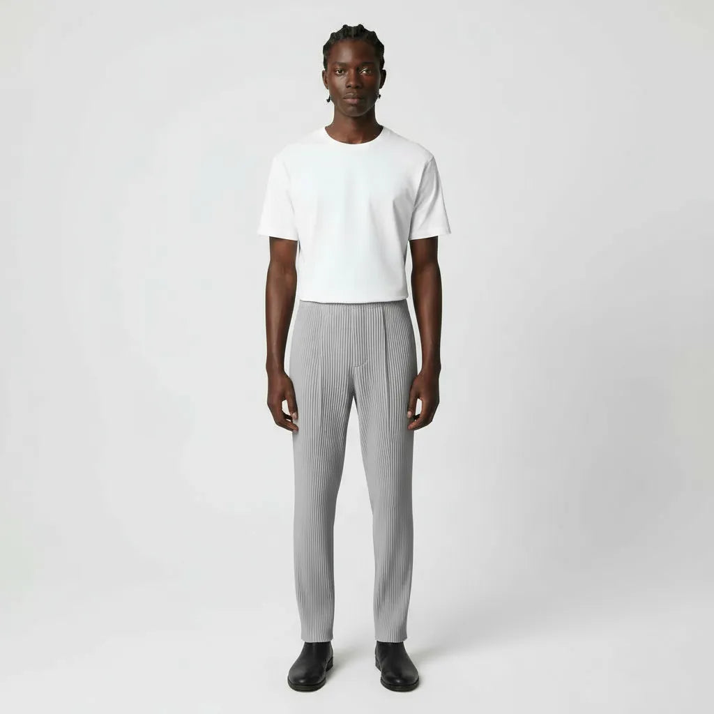 Cropped Pleated Pants