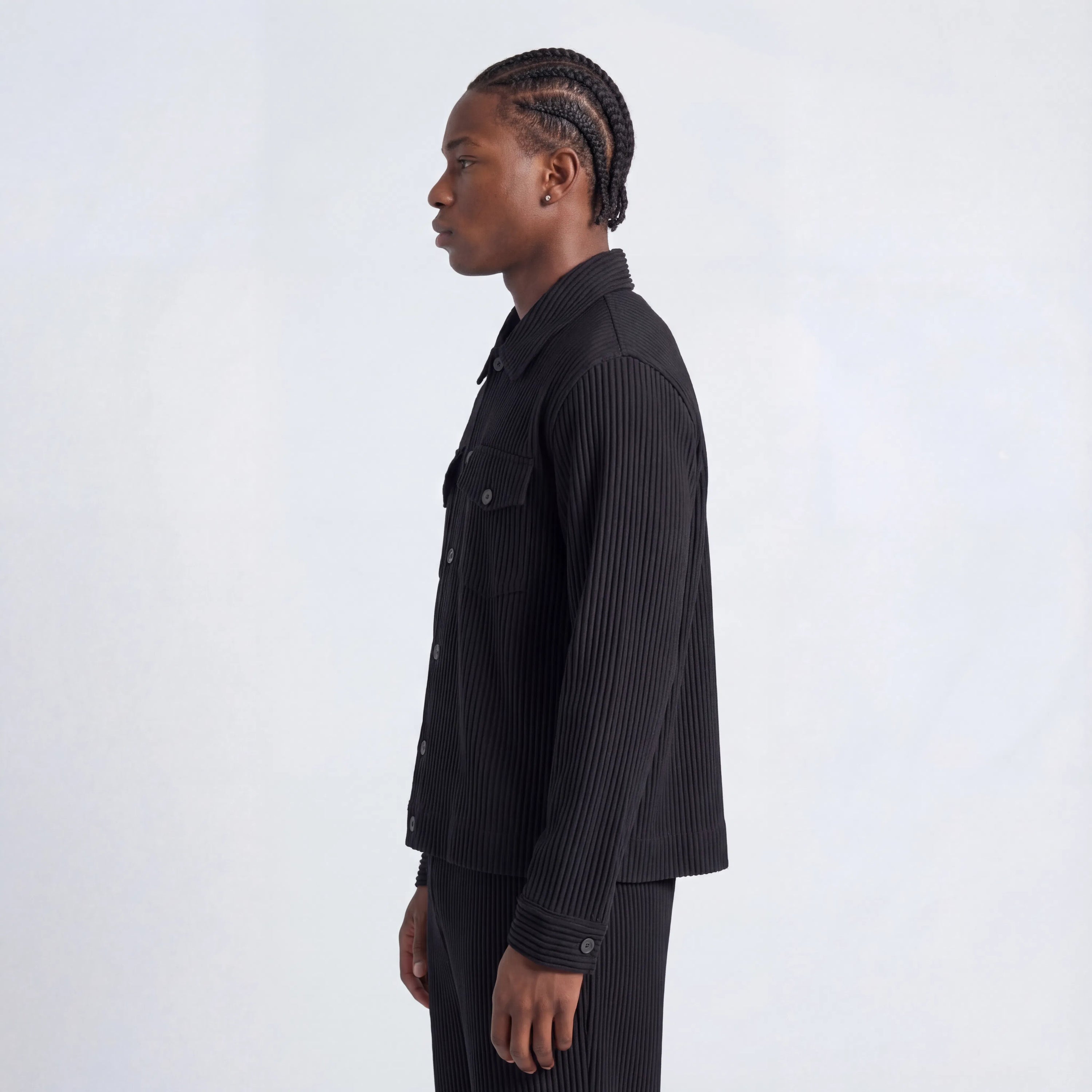 Pleated Trucker Jacket