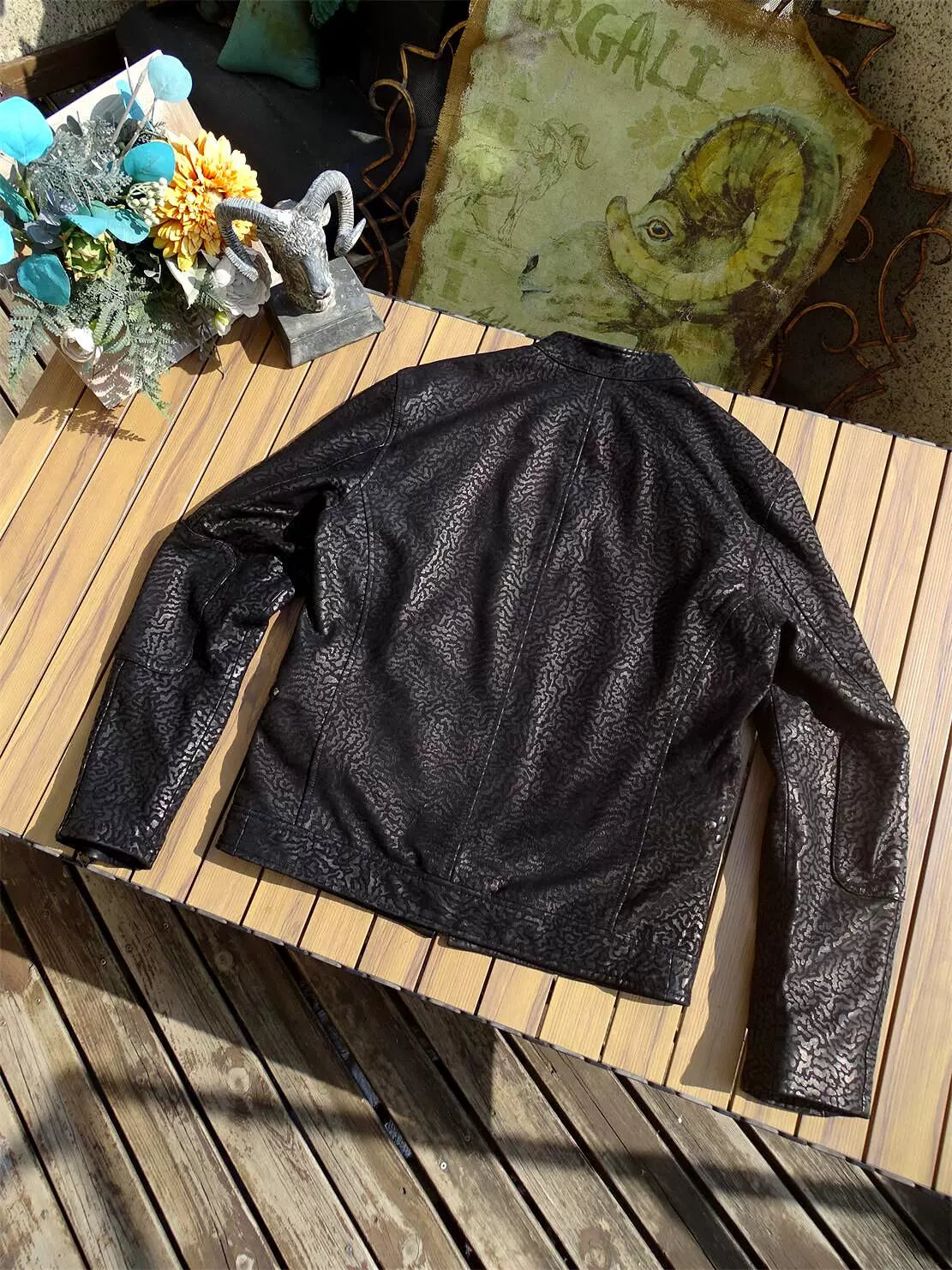 Eroded Japanese Leather Jacket | Jacket