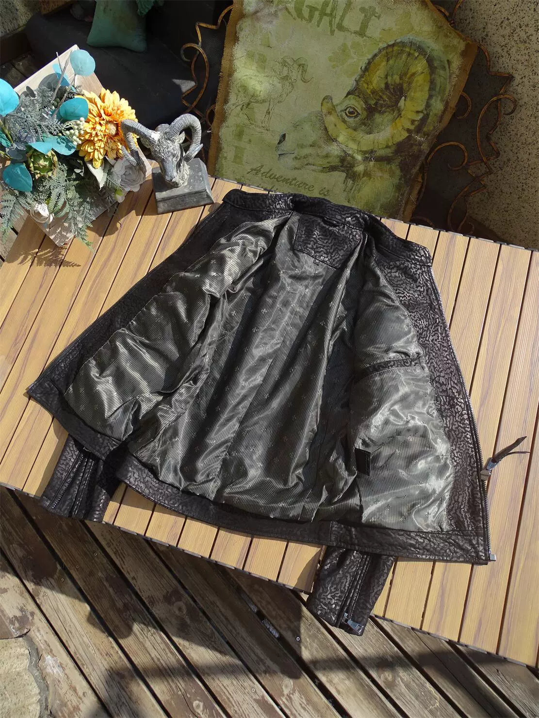 Eroded Japanese Leather Jacket | Jacket